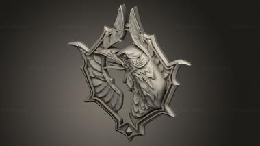 Figurines simple (The Witcher Pendants Maker raven zaklina vlastovka, STKPR_6117) 3D models for cnc