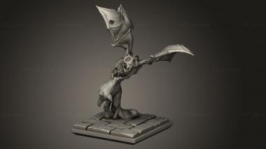 Figurines simple (Night Legion Bat, STKPR_6137) 3D models for cnc