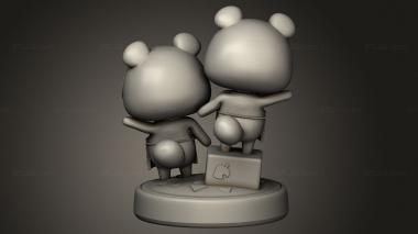 Figurines simple (Timmy and Tommy, STKPR_6144) 3D models for cnc