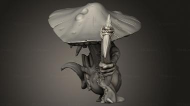 Figurines simple (Troops Mushrooms Warriors Mushroom Warrior, STKPR_6203) 3D models for cnc