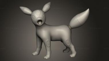 Figurines simple (Umbreon Pokemon, STKPR_6229) 3D models for cnc