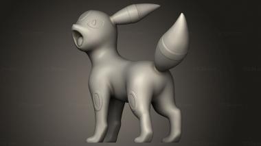 Figurines simple (Umbreon Pokemon, STKPR_6229) 3D models for cnc