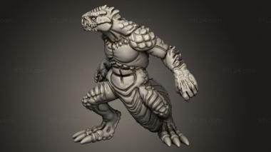 Figurines simple (Weapons Lizard WW, STKPR_6400) 3D models for cnc