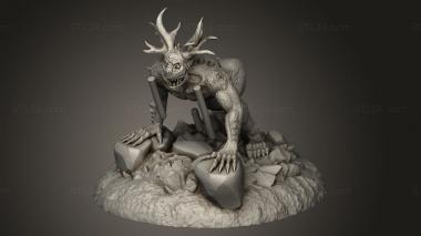 Figurines simple (Wendigo, STKPR_6403) 3D models for cnc