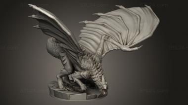 Figurines simple (White Dragon, STKPR_6410) 3D models for cnc