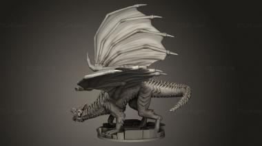 Figurines simple (White Dragon, STKPR_6410) 3D models for cnc