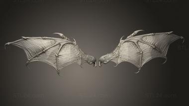 Figurines simple (wings Bat, STKPR_6432) 3D models for cnc