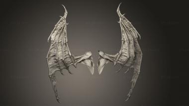 Figurines simple (wings Bat, STKPR_6435) 3D models for cnc