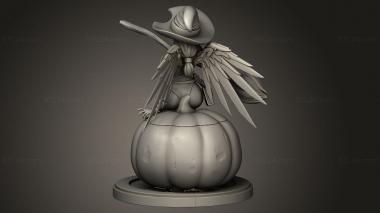 Figurines simple (Witch Mercy Bangs, STKPR_6452) 3D models for cnc