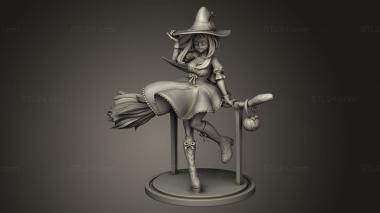 Figurines simple (Witch Uraraka Back hair, STKPR_6454) 3D models for cnc