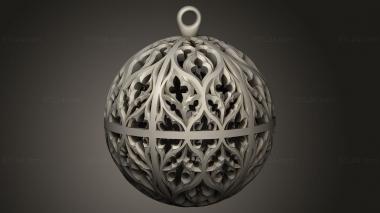 Figurines simple (Xmas Globes Gothic Adornment ball, STKPR_6533) 3D models for cnc