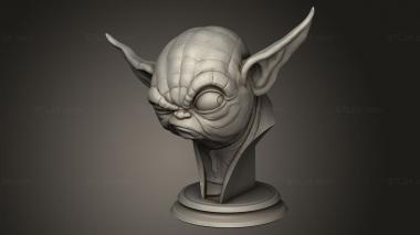 Figurines simple (yoda, STKPR_6558) 3D models for cnc