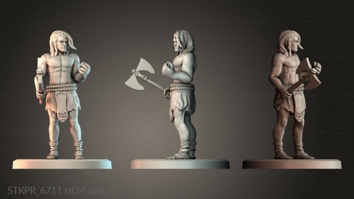 Warlike barbarian men