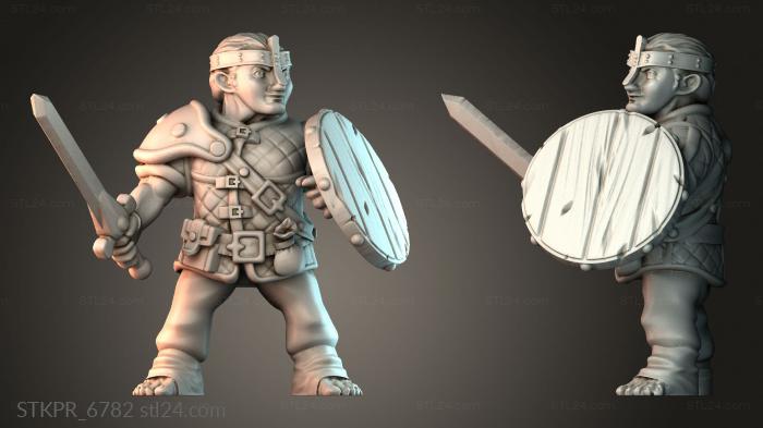 Мужчины воины полурослики