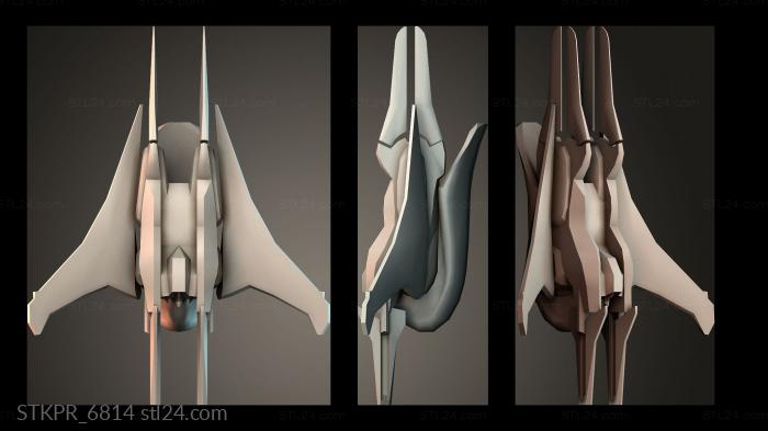 Figurines simple (Space Banshee Ship, STKPR_6814) 3D models for cnc