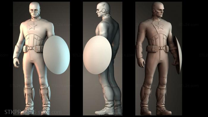 Capitan America men and 3d