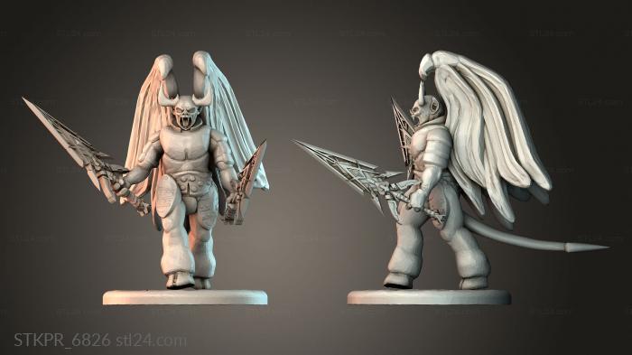 Demon with two swords and 3d