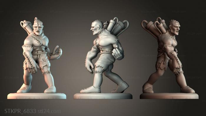 Figurines simple (Mr Flesh Golem Figure, STKPR_6833) 3D models for cnc