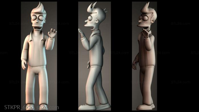 Figurines simple (Fry men, STKPR_6951) 3D models for cnc