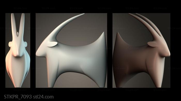 Stylized Rabbit Sculpture