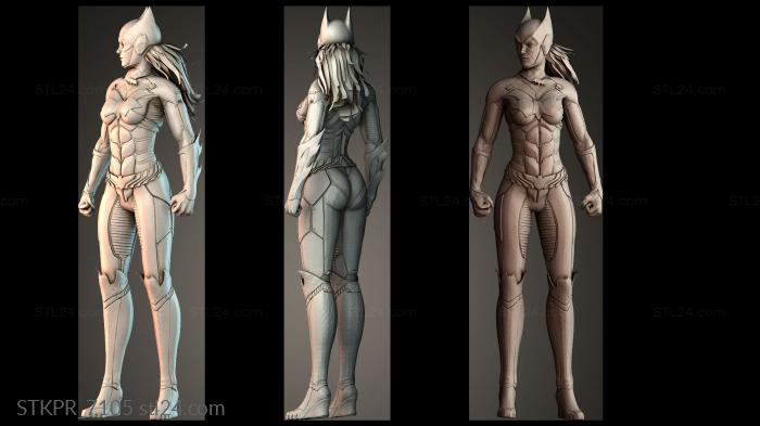 Bat woman and printe