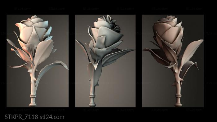 Stylized Rose Sculpture