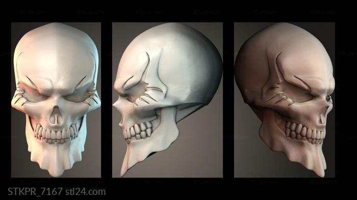 Figurines simple (Ainz Ooal Gown skull, STKPR_7167) 3D models for cnc