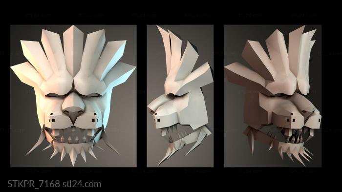 Geometric Lion Mask