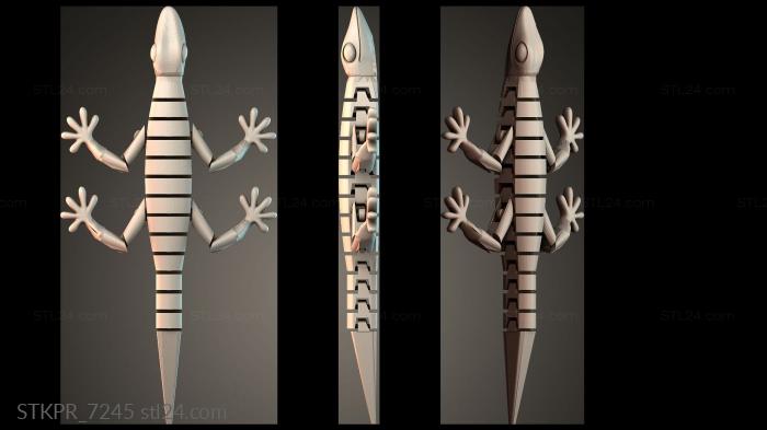 Striped Gecko Illustration