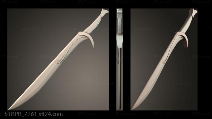 Figurines simple (Elegant Fantasy Sword, STKPR_7261) 3D models for cnc