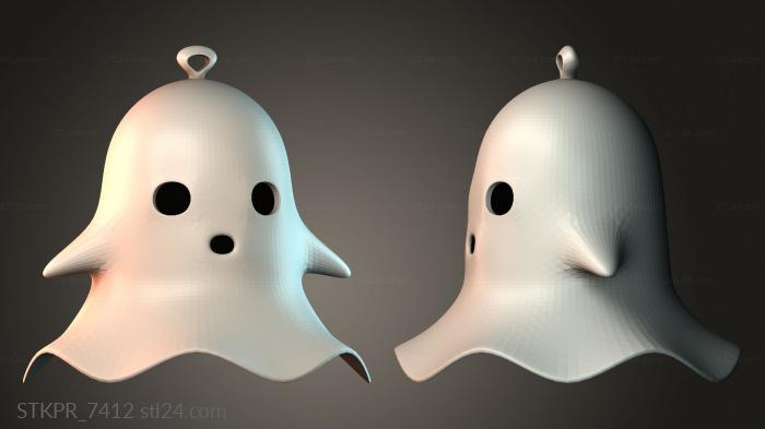 Figurines simple (Cute Ghost Figure, STKPR_7412) 3D models for cnc