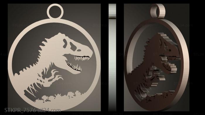 Dinosaur Silhouette Pendant