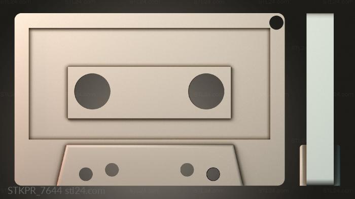 Figurines simple (Cassette Tape Design, STKPR_7644) 3D models for cnc