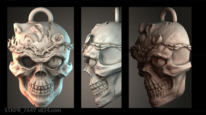 Crowned Skull Pendant