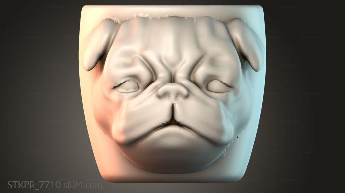 Pug Face Sculpture