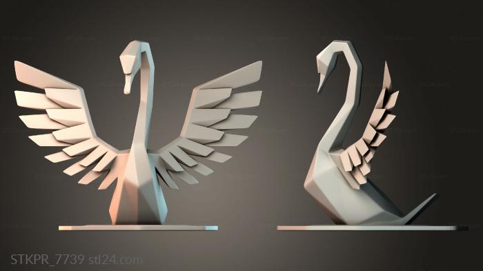 Stylized Swan Sculpture
