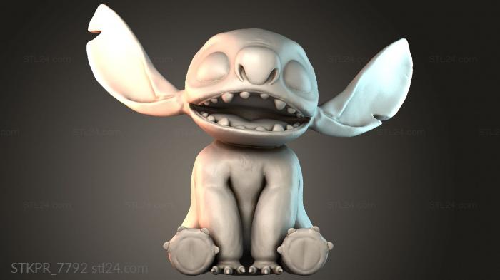 Figurines simple (Stitch, STKPR_7792) 3D models for cnc