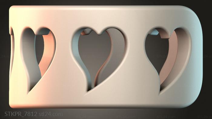 Figurines simple (Heart Pattern Design, STKPR_7812) 3D models for cnc