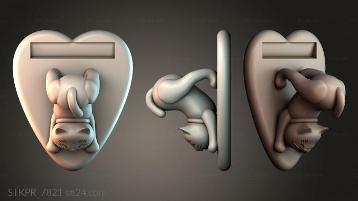 Figurines simple (Catshaped Heart Bank, STKPR_7821) 3D models for cnc