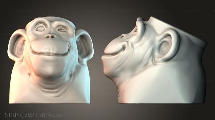 Smiling Monkey Sculpture