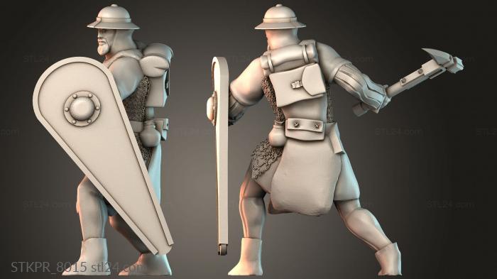 Man - attacking soldier