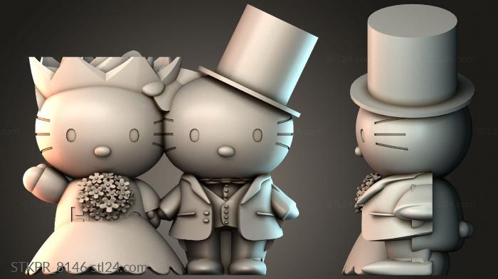 Figurines simple (Hello kitty, STKPR_8146) 3D models for cnc