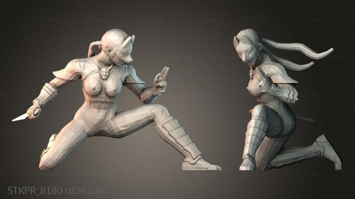 Figurines simple (Miss Kunimitsu pose, STKPR_8180) 3D models for cnc