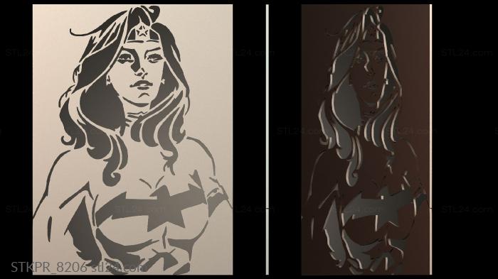 Wonder woman stencil