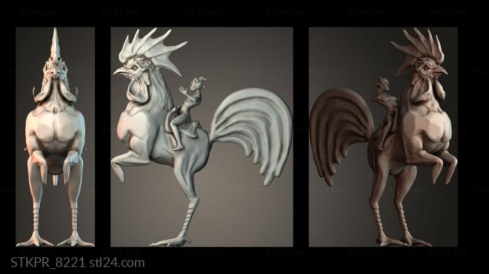 Gallo caballo jinete