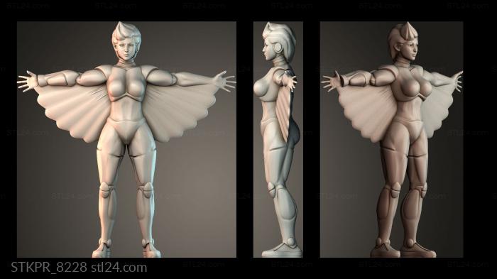 Figurines simple (Silverhawks steelheart, STKPR_8228) 3D models for cnc
