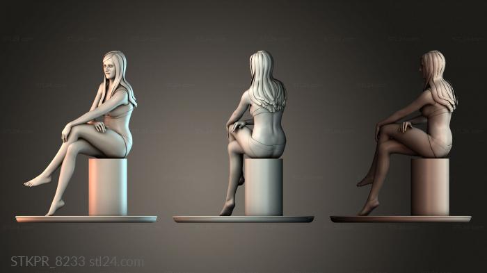 Chica piernas cruzadas