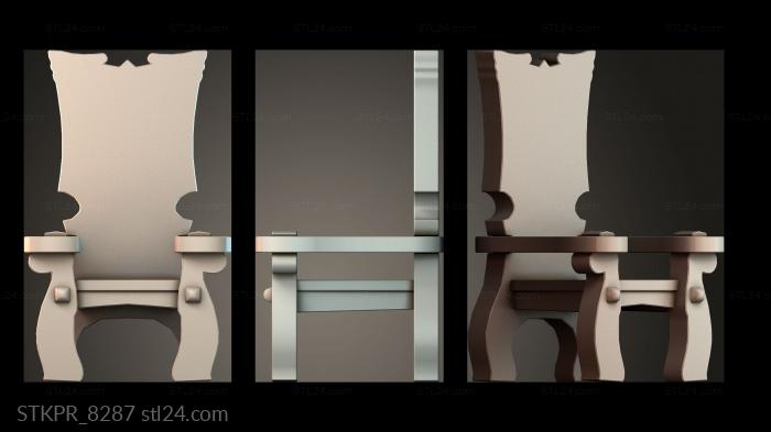 Figurines simple (Wooden throne, STKPR_8287) 3D models for cnc