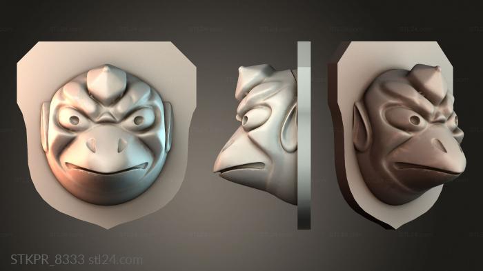 Figurines simple (Head Tengu, STKPR_8333) 3D models for cnc