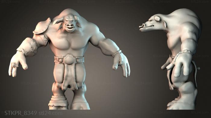 Figurines simple (Tauren, STKPR_8349) 3D models for cnc